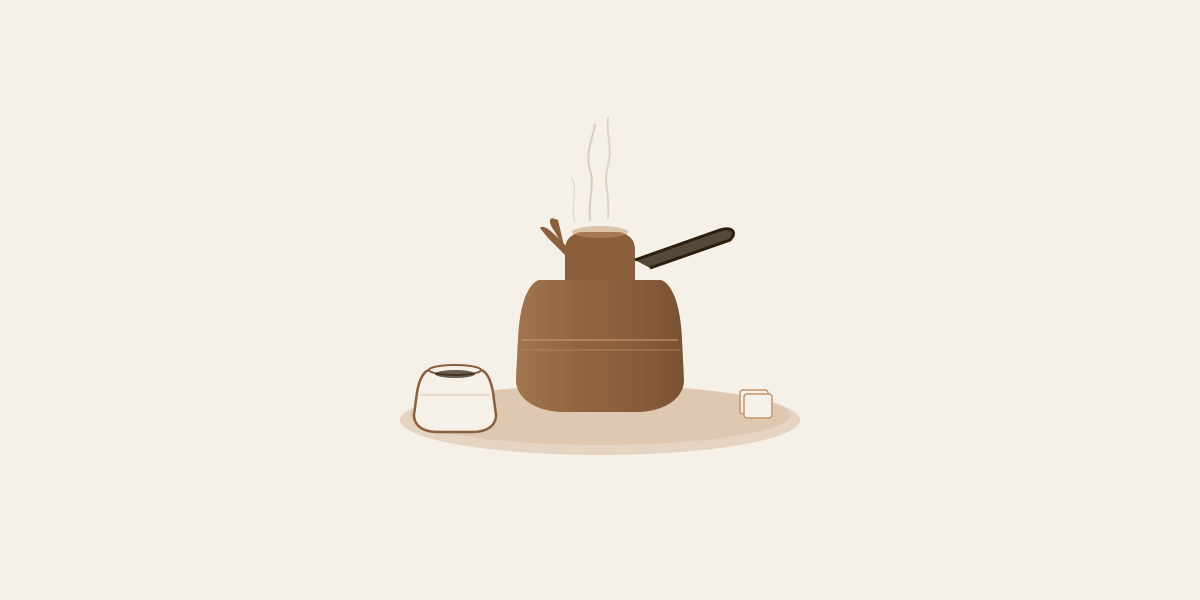 Bosnian coffee illustration